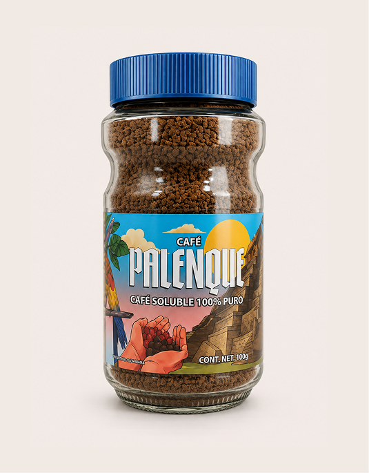 Frasco de café soluble Finca Monte Azul